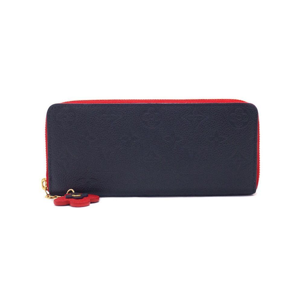 Louis Vuitton Round Zipper Long Wallet Monogram Implant Portefeuille Clemence